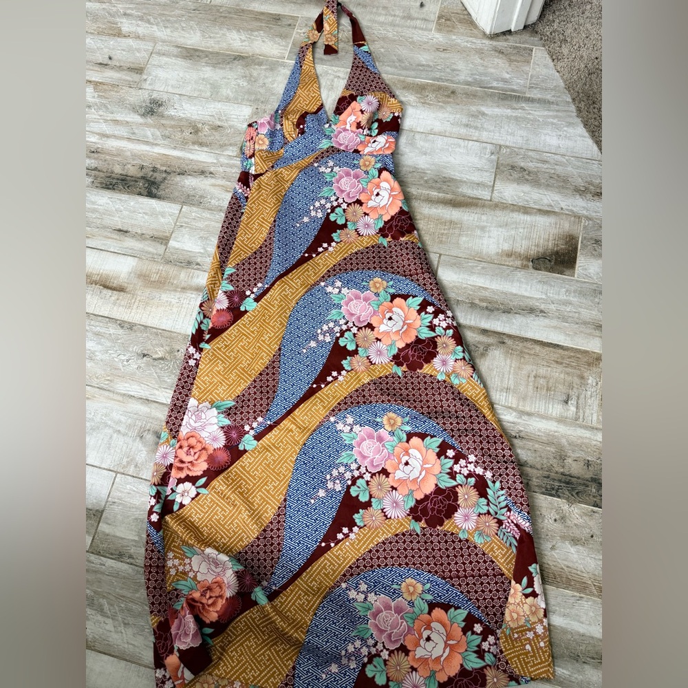 Floral Maxi Dress with Vibrant Patterns